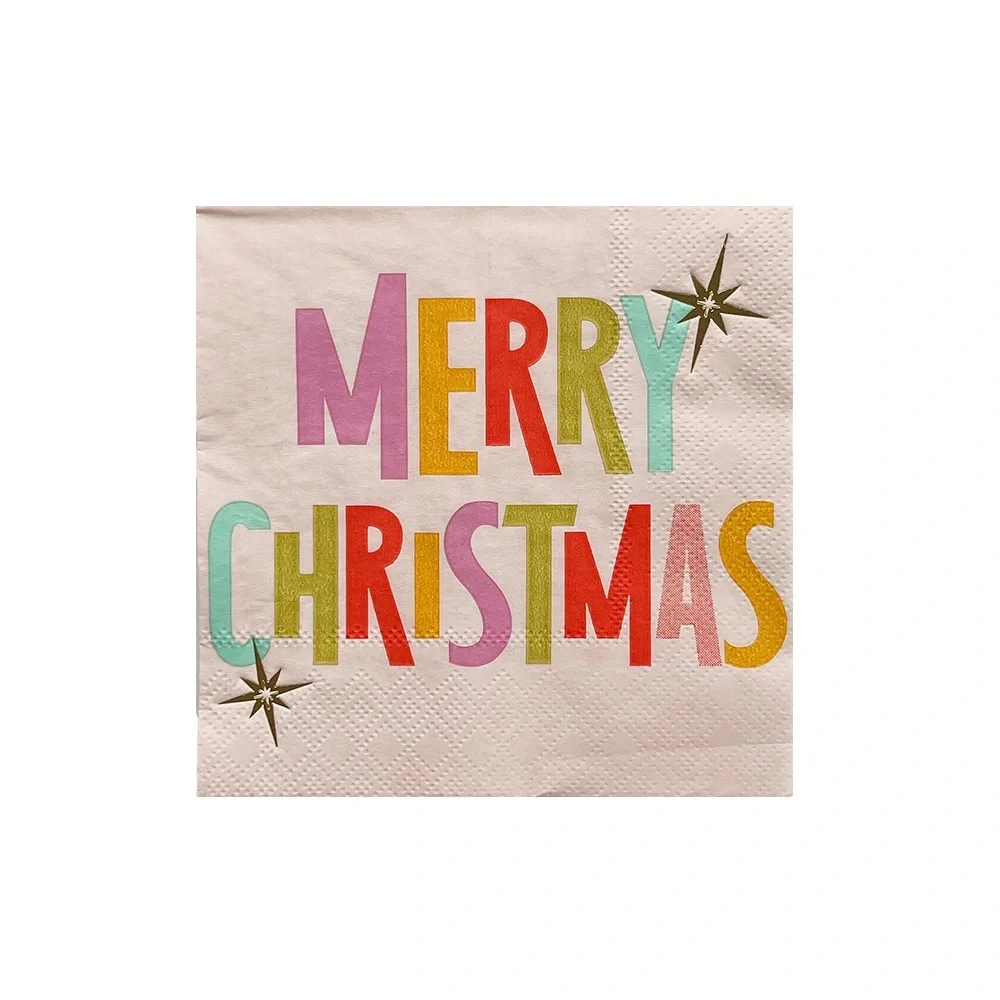 Festive Merry Christmas Party Napkins